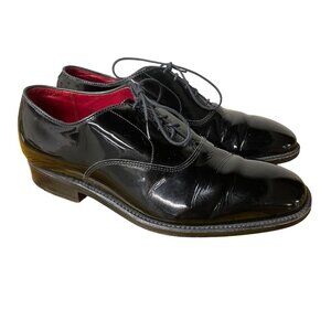 Alden New England 9373 Patent Leather Lace Up Oxford Dress Shoes Black Sz 7.5